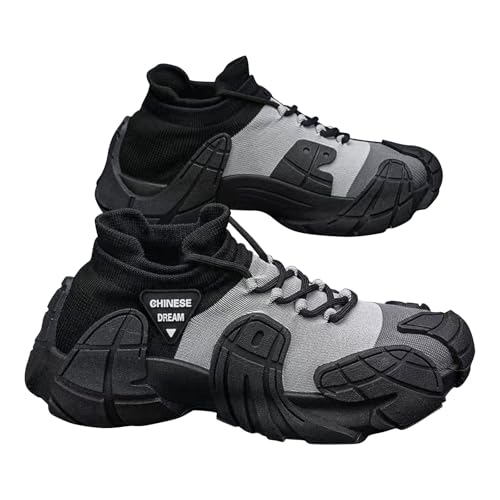 Barfußschuhe Herren Freizeitschuhe Sommer Atmungsaktive Laufschuhe Einfarbig Slip On Dicker Sohle Dämpfung Sportschuhe Outdoor Running Casual Sommerschuhe Mit Schnürsenkel,39-42 Eu von szvbofueck