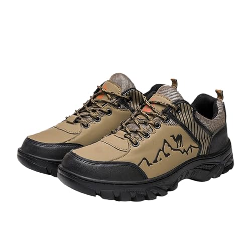 Bergschuhe Herren Sneaker Warme rutschfeste Solide Bequeme Wanderschuhe Einfarbig Weiche Sohle Dämpfung Sportschuhe Outdoor Hiking Bergsport Walkingschuhe Mit Schnürsenkel,38-43 Eu von szvbofueck