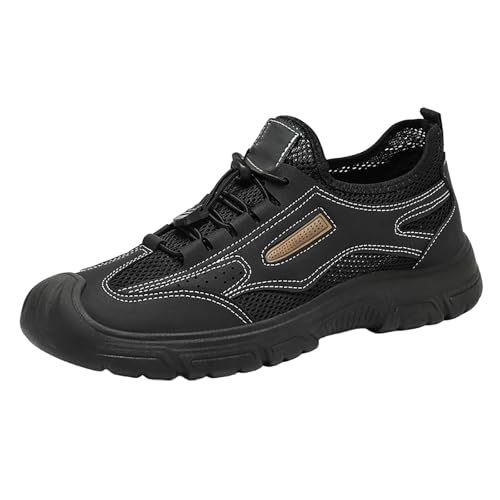 Bergschuhe Herren Sportschuhe Sommer Mesh Atmungsaktiv Bequeme Turnschuhe Einfarbig Slip On Weiche Sohle Dämpfung Joggingschuhe Outdoor Running Workout Walkingschuhe Mit Schnürsenkel,38-43 Eu von szvbofueck