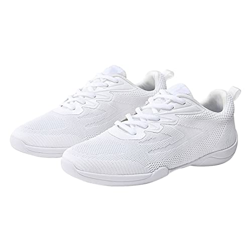 Cheerleading Schuhe Trainingsschuhe Sommer Mesh Atmungsaktiv Leichtgewichts Sneaker Einfarbig Slip On Weiche Sohle Dämpfung Sportschuhe Gymnastik Jazz Yoga Tanzschuhe Mit Schnürsenkel,41-45 Eu von szvbofueck