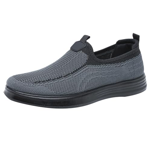 Gesundheitsschuh Herren Sportschuhe Sommer Strick Mesh Atmungsaktiv Slip On Loafer Leichtgewichts Flache Weiche Sohle Bequeme Sneaker Outdoor Running Workout Walkingschuhe,39-41.5 EU von szvbofueck