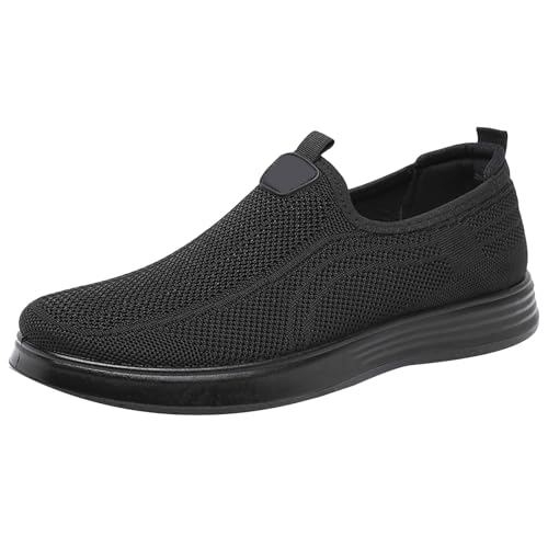 Gesundheitsschuh Herren Sportschuhe Sommer Strick Mesh Atmungsaktiv Slip On Loafer Leichtgewichts Flache Weiche Sohle Bequeme Sneaker Outdoor Running Workout Walkingschuhe,39-41.5 EU von szvbofueck