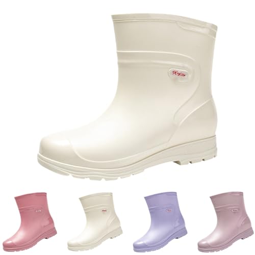 Gummistiefel Herren Kurzstiefel Sommer Wasserdicht Rutschfeste Regenschuhe Leichtgewichts Einfarbig Dicker Sohle Bequeme Regenstiefel Outdoor Schlamm Garten Regenstiefel,35-39 Eu von szvbofueck