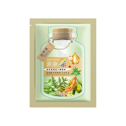 Haarfarbstoff Natürliche Pflanzenhaarfarbe 100% Abdeckung Herbal Ingredients natürlicher Haarfarbstoff mit Werkzeugen sichere botanische Bubble Shampoo Pflanzenextrakten für Mädchen ﻿ (Kastanienbraun) von szvbofueck