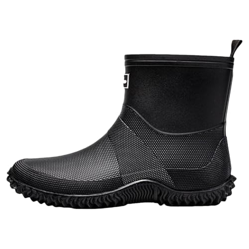Kurzstiefel Herren Gummistiefel Sommer Wasserdicht Rutschfeste Regenschuhe Leichtgewichts Einfarbig Solide Dicker Sohle Bequeme Regenstiefel Outdoor Schlamm Garten Regenstiefel,37.5-41.5 Eu von szvbofueck