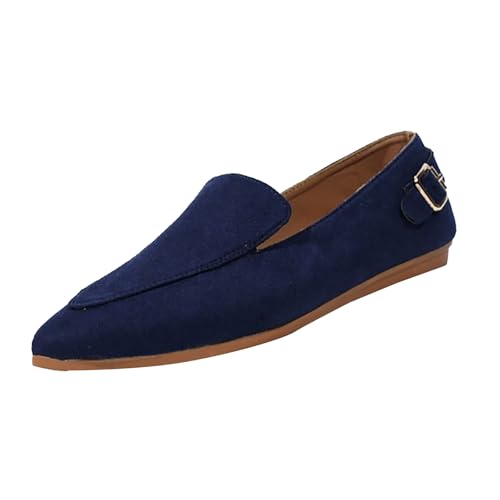 Leinenschuhe Damen Flache Schuhe Sommer Spitz Zehe Atmungsaktiv Leichtgewichts Loafer Einfarbig Trendy Slip On Bequeme Freizeitschuhe Outdoor Hiking Casual Stoffschuhe,35-41 Eu von szvbofueck