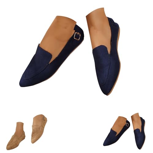 Leinenschuhe Damen Flache Schuhe Sommer Spitz Zehe Atmungsaktiv Leichtgewichts Loafer Einfarbig Trendy Slip On Bequeme Freizeitschuhe Outdoor Hiking Casual Stoffschuhe,35-41 Eu von szvbofueck