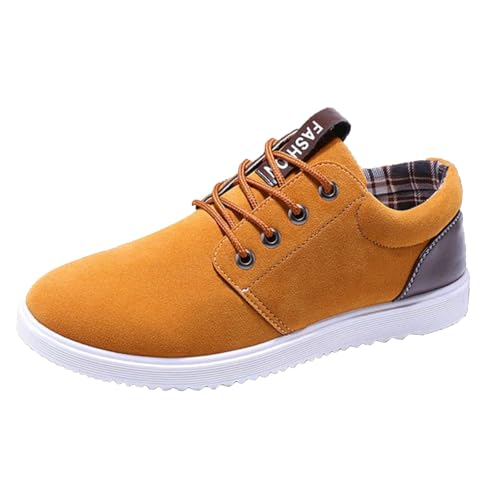 Leinenschuhe Herren Canvas Sneaker Sommer Atmungsaktiv Flache Bequeme Sportschuhe Einfarbig Leichtgewichts Slip On Weiche Sohle Joggingschuhe Outdoor Casual Walkingschuhe Mit Schnürsenkel,39-41.5 EU von szvbofueck