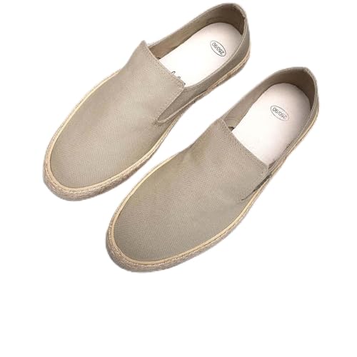 Leinenschuhe Herren Canvas Sneaker Sommer Atmungsaktiv Leichtgewichts Walkingschuhe Einfarbig Flache Slip On Bequeme Stoffschuhe Outdoor Running Casual Stoffturnschuhe,37-43 Eu von szvbofueck