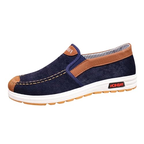 Leinenschuhe Herren Gesundheitsschuh Sommer Atmungsaktiv Leichtgewichts Loafer Einfarbig Slip On Dicker Sohle Dämpfung Sportschuhe Outdoor Hiking Casual Walkingschuhe,39-41.5 EU von szvbofueck