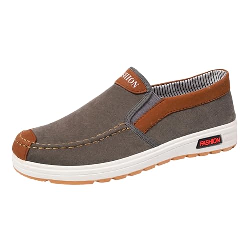 Leinenschuhe Herren Gesundheitsschuh Sommer Atmungsaktiv Leichtgewichts Loafer Einfarbig Slip On Dicker Sohle Dämpfung Sportschuhe Outdoor Hiking Casual Walkingschuhe,39-41.5 EU von szvbofueck