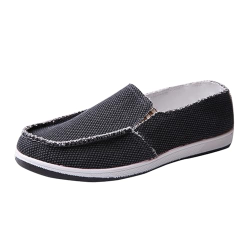 Leinenschuhe Herren Loafer Sommer Spitz Zehe Atmungsaktiv Leichtgewichts Flache Schuhe Einfarbig Trendy Slip On Bequeme Freizeitschuhe Outdoor Hiking Casual Stoffschuhe,38-43 Eu von szvbofueck