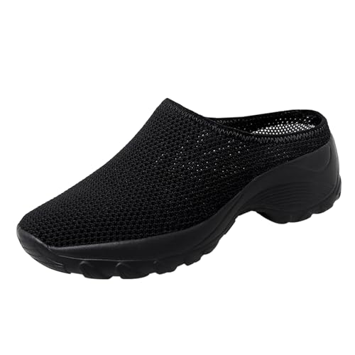 Loafer Damen Orthopädische Sandalen Sommer Mesh Atmungsaktiv Bequeme Sportschuhe Einfarbig Slip On Dicker Sohle Dämpfung Sommerschuhe Outdoor Running Workout Walkingschuhe,35-41 EU von szvbofueck