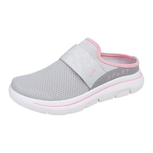 Loafer Damen Pantoffeln Sommer Mesh Atmungsaktiv Leichtgewichts Slipper Einfarbig Slip On Weiche Sohle Dämpfung Hausschuhe Outdoor Running Workout Schlupfschuhe,35-41.5 EU von szvbofueck