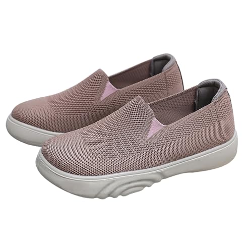 Loafer Damen Sportschuhe Sommer Mesh Atmungsaktiv Leichtgewichts Flache Loafer Einfarbig Slip On Weiche Sohle Dämpfung Turnschuhe Outdoor Running Workout Laufschuhe,35-41 Eu von szvbofueck