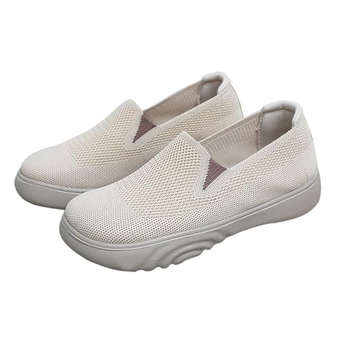 Loafer Damen Sportschuhe Sommer Mesh Atmungsaktiv Leichtgewichts Flache Loafer Einfarbig Slip On Weiche Sohle Dämpfung Turnschuhe Outdoor Running Workout Laufschuhe,35-41 Eu von szvbofueck