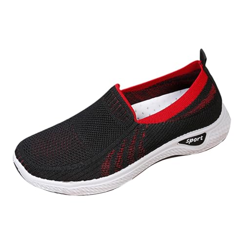 Loafer Damen Sportschuhe Sommer Mesh Atmungsaktiv Leichtgewichts Sneaker Einfarbig Slip On Weiche Sohle Bequeme Joggingschuhe Outdoor Running Casual Sommerschuhe,35-40 Eu von szvbofueck
