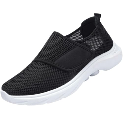 Loafer Damen Sportschuhe Sommer Mesh Atmungsaktiv Leichtgewichts Sneaker Einfarbig Slip On Weiche Sohle Dämpfung Joggingschuhe Outdoor Running Casual Sommerschuhe Mit Schnürsenkel,35-40 Eu von szvbofueck