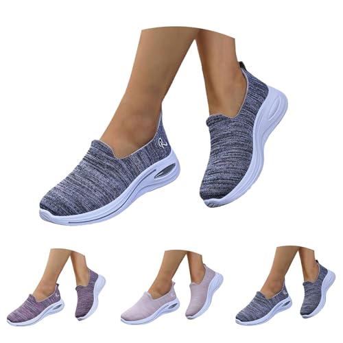 Loafer Damen Sportschuhe Sommer Mesh Atmungsaktiv Leichtgewichts Sneaker Trendy Slip On Dicker Sohle Dämpfung Bequeme Turnschuhe Outdoor Running Casual Sommerschuhe,35-41 Eu von szvbofueck
