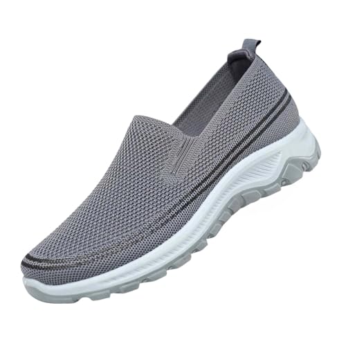 Loafer Herren Gesundheitsschuh Sommer Mesh Atmungsaktiv Leichtgewichts Sneaker Einfarbig Slip On Weiche Sohle Dämpfung Sportschuhe Outdoor Running Casual Sommerschuhe,39-44 Eu von szvbofueck