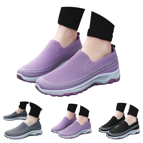 Loafer Herren Gesundheitsschuh Sommer Mesh Atmungsaktiv Leichtgewichts Sneaker Einfarbig Slip On Weiche Sohle Dämpfung Sportschuhe Outdoor Running Casual Sommerschuhe,39-44 Eu von szvbofueck