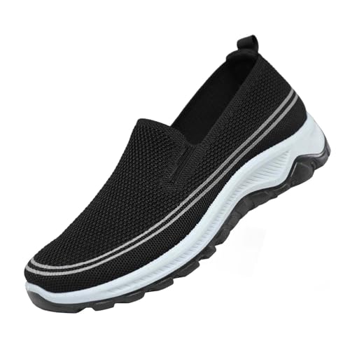 Loafer Herren Gesundheitsschuh Sommer Mesh Atmungsaktiv Leichtgewichts Sneaker Einfarbig Slip On Weiche Sohle Dämpfung Sportschuhe Outdoor Running Casual Sommerschuhe,39-44 Eu von szvbofueck