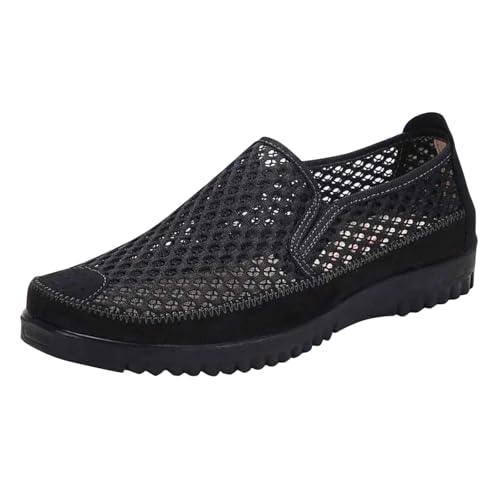 Loafer Herren Sportschuhe Sommer Mesh Atmungsaktiv Bequeme Freizeitschuhe Einfarbig Leichtgewichts Slip On Weiche Sohle Sommerschuhe Outdoor Hiking Casual Sandaletten,38-41.5 EU von szvbofueck