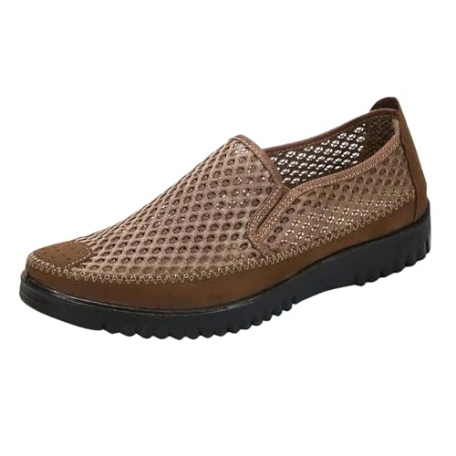 Loafer Herren Sportschuhe Sommer Mesh Atmungsaktiv Bequeme Freizeitschuhe Einfarbig Leichtgewichts Slip On Weiche Sohle Sommerschuhe Outdoor Hiking Casual Sandaletten,38-41.5 EU von szvbofueck