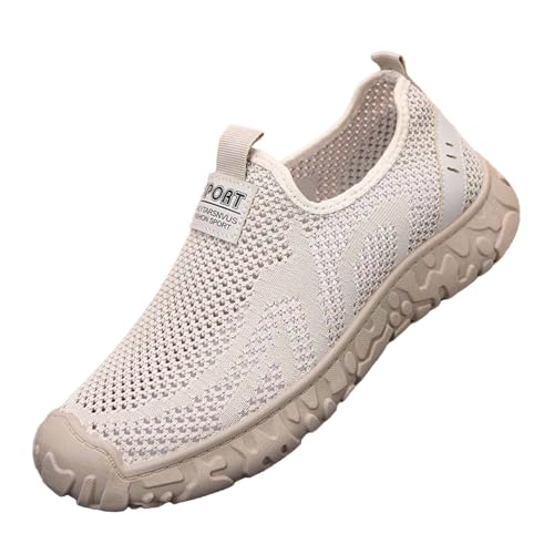Loafer Herren Sportschuhe Sommer Mesh Atmungsaktiv Leichtgewichts Turnschuhe Einfarbig Slip On Weiche Sohle Bequeme Joggingschuhe Outdoor Running Casual Sommerschuhe,39-41.5 EU von szvbofueck