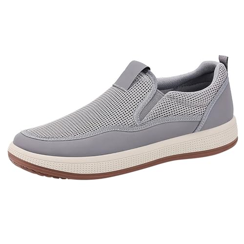 Loafer Herren Sportschuhe Sommer Mesh Atmungsaktiv Leichtgewichts Turnschuhe Einfarbig Slip On Weiche Sohle Dämpfung Joggingschuhe Outdoor Running Workout Walkingschuhe,38-43 Eu von szvbofueck