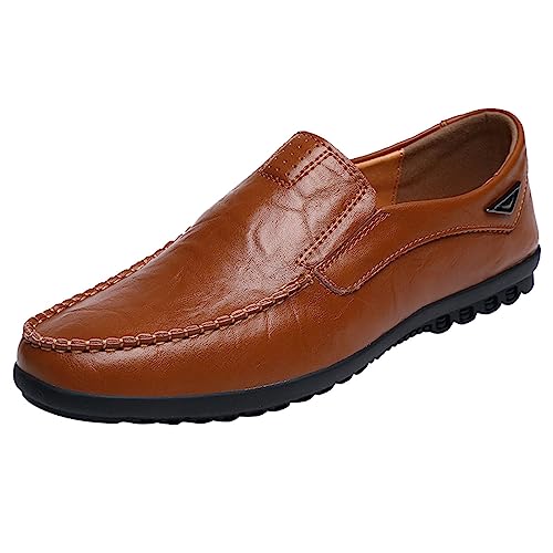 Mokassin Herren Lederschuhe Sommer Leder Atmungsaktiv Elegant Businessschuhe Einfarbig Slip On Weiche Sohle Bequeme Anzugschuhe Outdoor Business Hochzeit Formelle Schuhe,37-47 Eu von szvbofueck