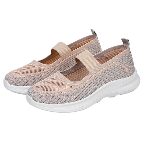 Orthopädische Schuhe Damen Mutterschuh Sommer Mesh Atmungsaktiv Leichtgewichts Sportschuhe Einfarbig Slip On Weiche Sohle Dämpfung Turnschuhe Outdoor Running Workout Joggingschuhe,35-41 Eu von szvbofueck