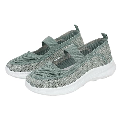 Orthopädische Schuhe Damen Mutterschuh Sommer Mesh Atmungsaktiv Leichtgewichts Sportschuhe Einfarbig Slip On Weiche Sohle Dämpfung Turnschuhe Outdoor Running Workout Joggingschuhe,35-41 Eu von szvbofueck
