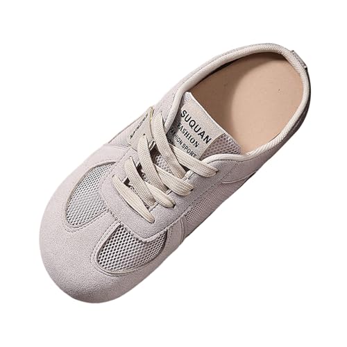 Pantoffeln Damen Loafer Sommer Mesh Atmungsaktiv Leichtgewichts Sneaker Einfarbig Flache Slip On Weiche Sohle Bequeme Freizeitschuhe Outdoor Hiking Casual Sommerschuhe Mit Schnürsenkel,35-40 Eu von szvbofueck