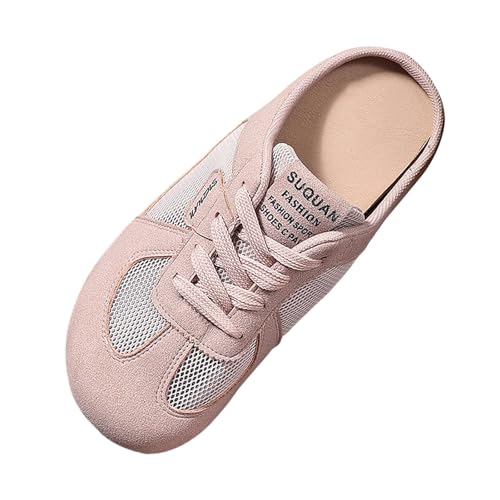 Pantoffeln Damen Loafer Sommer Mesh Atmungsaktiv Leichtgewichts Sneaker Einfarbig Flache Slip On Weiche Sohle Bequeme Freizeitschuhe Outdoor Hiking Casual Sommerschuhe Mit Schnürsenkel,35-40 Eu von szvbofueck