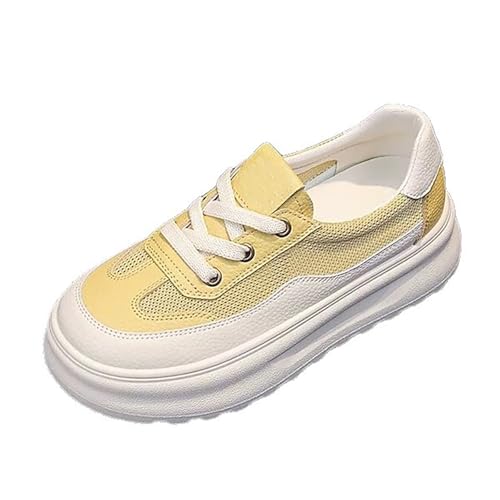 Sneaker Damen Freizeitschuhe Sommer Atmungsaktiv Leichtgewichts Bequeme Sportschuhe Einfarbig Slip On Weiche Sohle Walkingschuhe Outdoor Running Workout Joggingschuhe Mit Schnürsenkel,35-39 Eu von szvbofueck