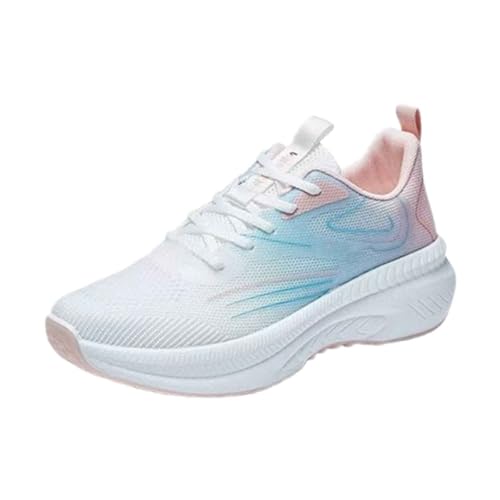 Sneaker Damen Sportschuhe Sommer Mesh Atmungsaktiv Bequeme Joggingschuhe Y2K Slip On Weiche Sohle Dämpfung Turnschuhe Outdoor Running Workout Walkingschuhe Mit Schnürsenkel,35-40 Eu von szvbofueck