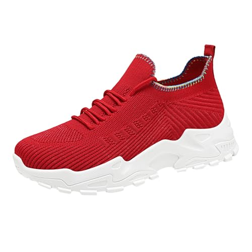 Sneaker Damen Sportschuhe Sommer Mesh Atmungsaktiv Leichtgewichts Joggingschuhe Einfarbig Slip On Weiche Sohle Erhöhung Turnschuhe Outdoor Running Casual Sommerschuhe Mit Schnürsenkel,35-40 Eu von szvbofueck