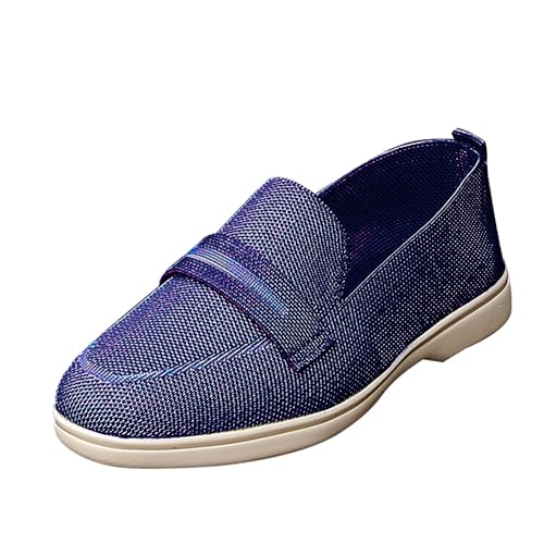 Sneaker Damen Sportschuhe Sommer Mesh Atmungsaktiv Leichtgewichts Loafer Einfarbig Trendy Slip On Flache Bequeme Freizeitschuhe Outdoor Hiking Casual Sommerschuhe,35-42 Eu von szvbofueck