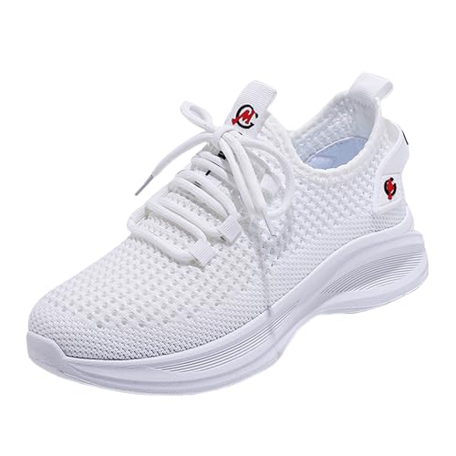 Sneaker Damen Sportschuhe Sommer Mesh Atmungsaktiv Leichtgewichts Turnschuhe Einfarbig Dicker Sohle Rutschfeste Dämpfung Joggingschuhe Outdoor Running Casual Sommerschuhe Mit Schnürsenkel,34-39 Eu von szvbofueck