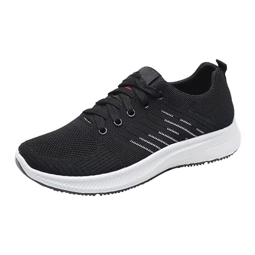 Sneaker Damen Sportschuhe Sommer Mesh Atmungsaktiv Leichtgewichts Turnschuhe Einfarbig Slip On Weiche Sohle Bequeme Joggingschuhe Outdoor Running Workout Joggingschuhe Mit Schnürsenkel,39-41.5 EU von szvbofueck