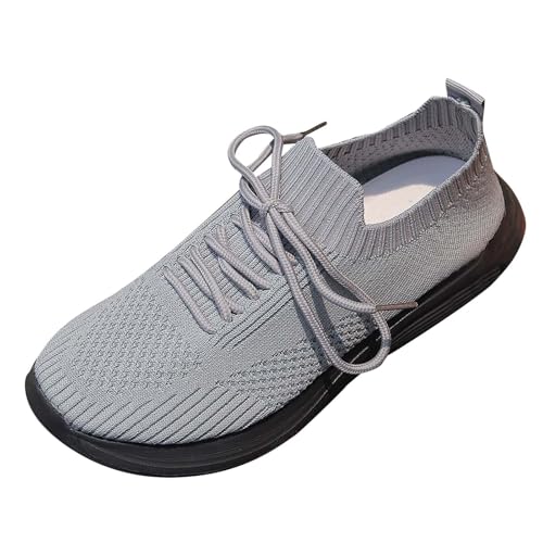 Sneaker Damen Sportschuhe Sommer Mesh Atmungsaktiv Leichtgewichts Turnschuhe Leichtgewichts Einfarbig Slip On Weiche Sohle Walkingschuhe Outdoor Running Workout Joggingschuhe Mit Schnürsenkel,35-41 Eu von szvbofueck