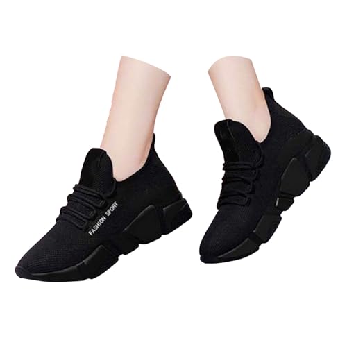 Sneaker Damen Sportschuhe Sommer Mesh Atmungsaktiv Leichtgewichts Turnschuhe Slip On Dicker Sohle Dämpfung Joggingschuhe Outdoor Running Workout Walkingschuhe Mit Schnürsenkel,35-39 Eu von szvbofueck