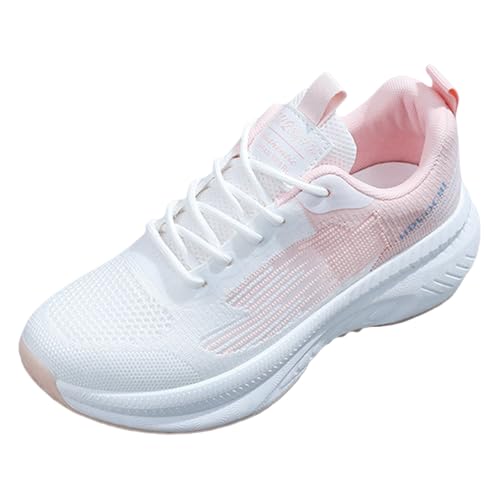 Sneaker Damen Sportschuhe Sommer Mesh Atmungsaktiv Leichtgewichts Walkingschuhe Trendy Slip On Weiche Sohle Dämpfung Freizeitschuhe Outdoor Running Casual Sommerschuhe Mit Schnürsenkel,34-40 Eu von szvbofueck