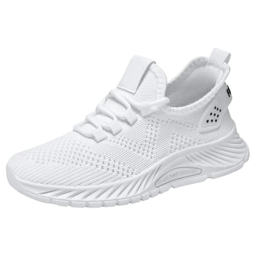 Sneaker Damen Sportschuhe Sommer Mesh Atmungsaktiv Walkingschuhe Einfarbig Slip On Weiche Sohle Bequeme Joggingschuhe Outdoor Running Workout Sommerschuhe Mit Schnürsenkel,35-40 Eu von szvbofueck