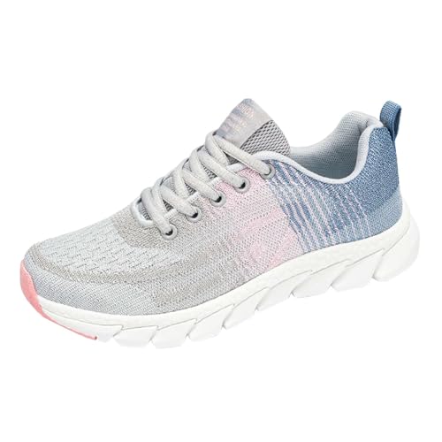 Sneaker Damen Sportschuhe Sommer Mesh Atmungsaktiv Weiche Sohle Laufschuhe Trendy Leichtgewichts Slip On Bequeme Joggingschuhe Outdoor Running Workout Walkingschuhe Mit Schnürsenkel,34-39 Eu von szvbofueck