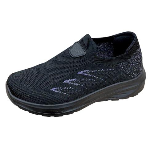 Sneaker Damen Sportschuhe Sommer Strick Atmungsaktiv Bequeme Turnschuhe Leichtgewichts Slip On Weiche Sohle Dämpfung Joggingschuhe Outdoor Running Casual Walkingschuhe,35-40 Eu von szvbofueck