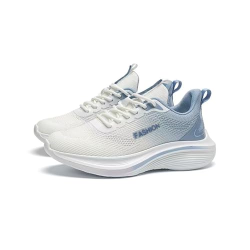 Sneaker Damen Sportschuhe Sommer Strick Mesh Atmungsaktiv Bequeme Joggingschuhe Y2K Slip On Weiche Sohle Dämpfung Turnschuhe Outdoor Running Workout Walkingschuhe Mit Schnürsenkel,35-39 Eu von szvbofueck