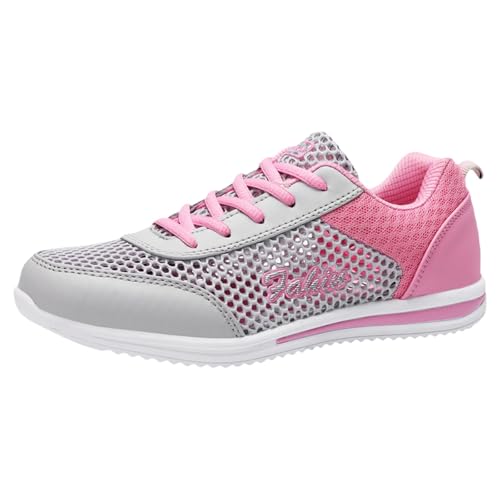 Sneaker Damen Sportschuhe Sommer Strick Mesh Atmungsaktiv Leichtgewichts Laufschuhe Slip On Weiche Sohle Dämpfung Joggingschuhe Outdoor Running Workout Walkingschuhe Mit Schnürsenkel,34-40 Eu von szvbofueck