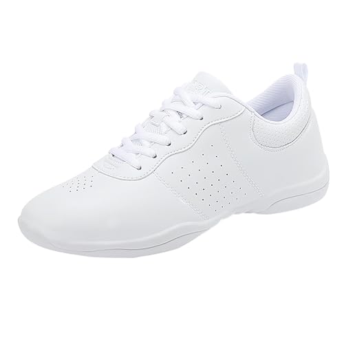 Sneaker Damen Tanzschuhe Sommer Mesh Atmungsaktiv Leichtgewichts Sportschuhe Einfarbig Slip On Weiche Sohle Dämpfung Joggingschuhe Outdoor Dance Workout Turnschuhe Mit Schnürsenkel,35-39.5 EU von szvbofueck